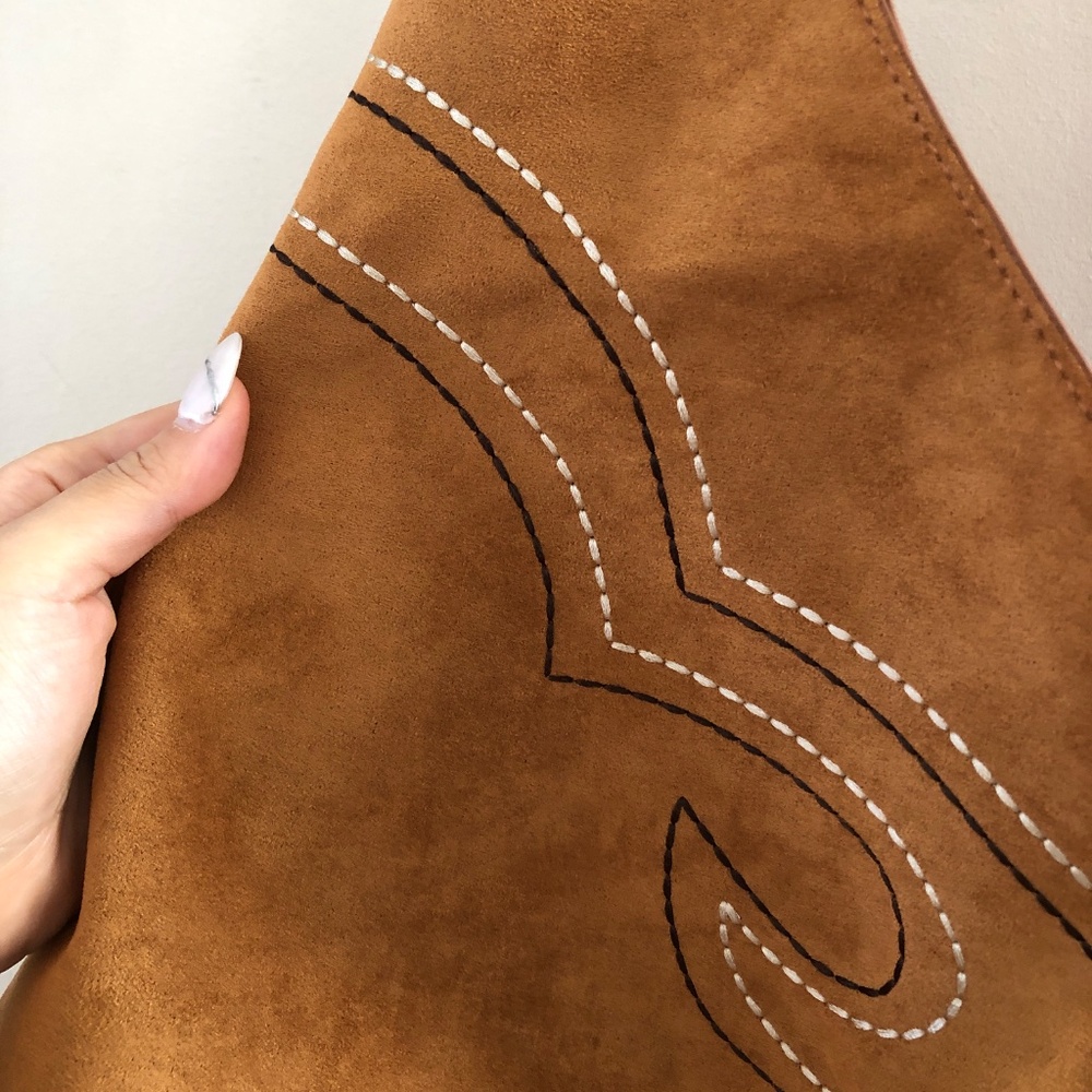 Oversized Montana West Tan Hobo Bag with Fringe NWT - Picture 7 of 9